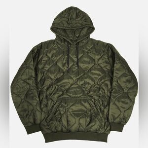 Woobie Gear Ranger Green Men’s Medium Woodland Quilted Hoodie Warm Insulated New